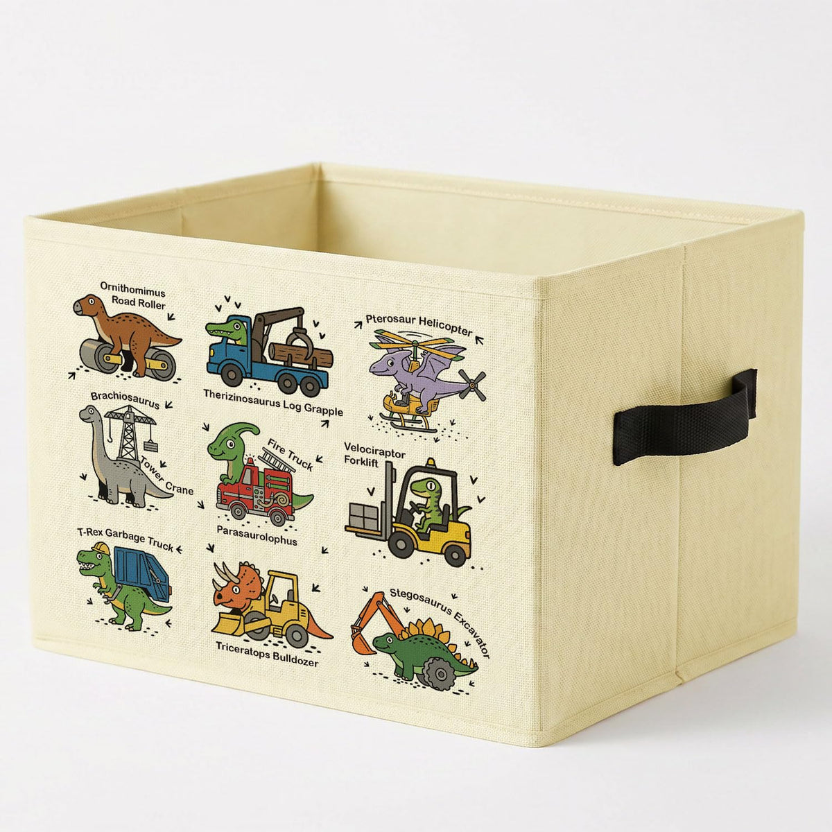 RKQIEG Dinosaur Construction Storage Bins Box with Handles