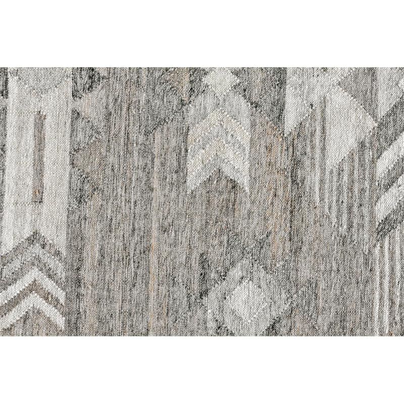Kosas Home Alpena 24 X 36 Transitional Polyester Fabric Area Rug In Gray