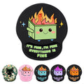 Ergonomic Mouse Pad With Wrist Support, Dumpster On Fire Gel Mouse Pads Wrist Rest For Desk, Cute Funny Comfortable Computer Mou