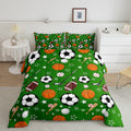 Feelyou Sports Theme Bedding Set Twin Size Basketball Football Baseball Hockey Comforter Set for Kids Boys Girls Teens Toddler B