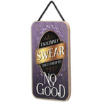 Open Road Brands Harry Potter I Solemnly Swear Hanging Wood Wall Decor - Fun Harry Potter Sign For Kids' Bedroom Or Movie Room
