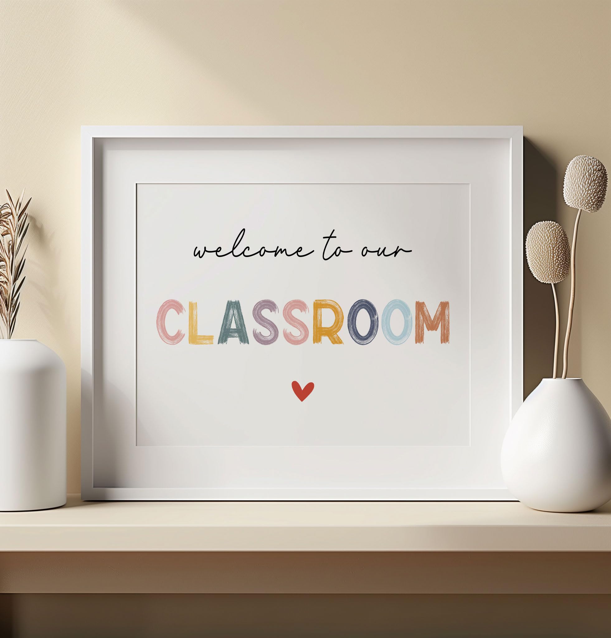 The Welcome To Our Classroom Art Print, Playroom Wall Decor, Educational Prints, Homeschool Classroom Decor, Boho Kids Pastel Al