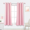 Mrs.Naturall Pink Curtains 42X54 Inch Length For Living Room 2 Panels Blackout Room Darkening Curtain For Bedroom