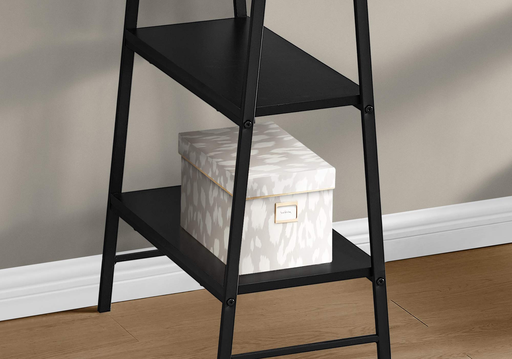 Monarch Specialties I 7522 Computer Desk, Home Office, Laptop, Storage Shelves, 48&quot; L, Work, Metal, Laminate, Black, Contemporary, Modern