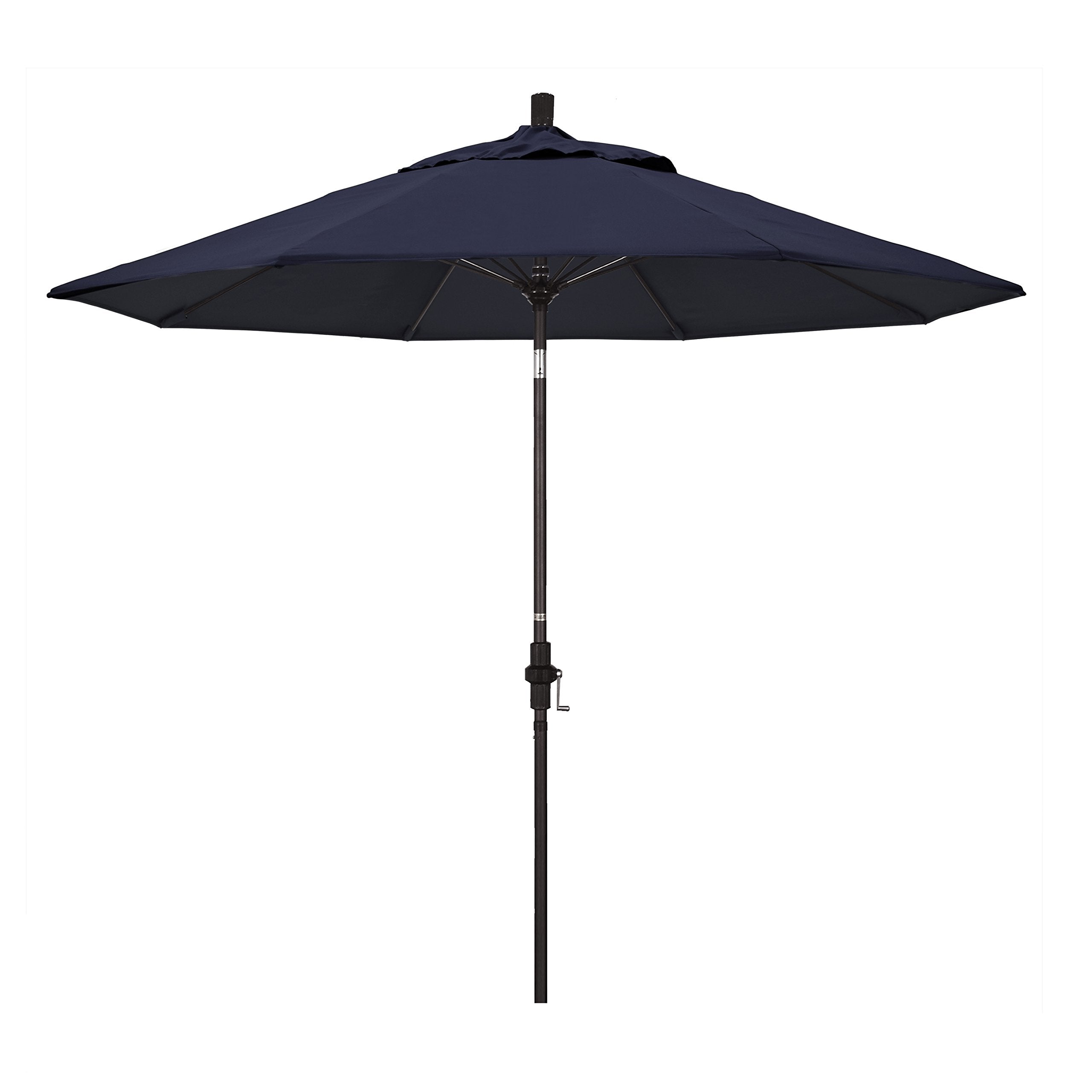 California Umbrella Gscuf908117-5439 9' Round Aluminum Pole Fiberglass Rib Market Patio Umbrella, 9-Foot, Navy