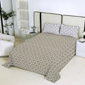 Double Fitted Bedsheet 72 X 78 Inch With 2 Pillow Covers | Cotton Blend Elastic Bed Sheet For Double Bed | Soft Breathable Wrink