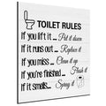 Jetec Wood Toilet Rules Sign, 12 x 9 Funny Bathroom Decor, Rustic Farmhouse Wall Art for Bathroom, Laundry Room, Home Wall Dec