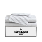 Eddie Bauer - Twin Sheet Set, Cotton Percale Bedding Set, Super Soft And Cozy Home Decor, Oeko-Tex Certified (Ticking Stripe Grey, Twin)