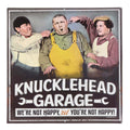 Open Road Brands The Three Stooges Knucklehead Garage Embossed Metal Sign - Vintage Three Stooges Sign with Funny Quote