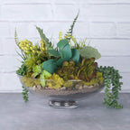 Cys Excel Glass Decorative Footed Bowl (H:4.5'' D:12'') | Fruit Display Bowl | Terrarium Bowl | Compote Vase Kitchen Table Cente