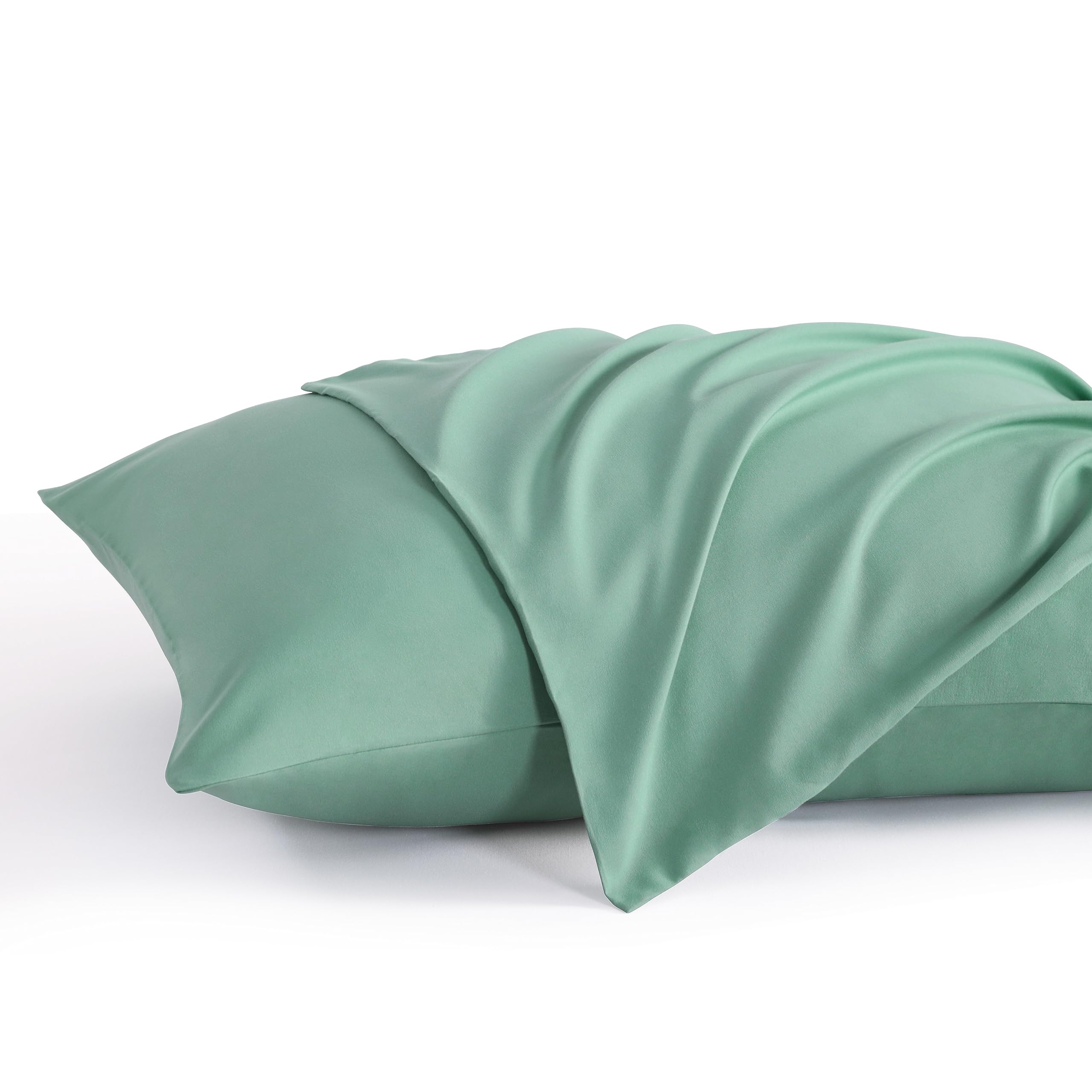 Ntbay King Pillow Cases Set Of 2, 2 Pack Brushed Microfiber 20X40 Pillow Cases, Soft, Wrinkle, Fade, Stain Resistant Mint Green