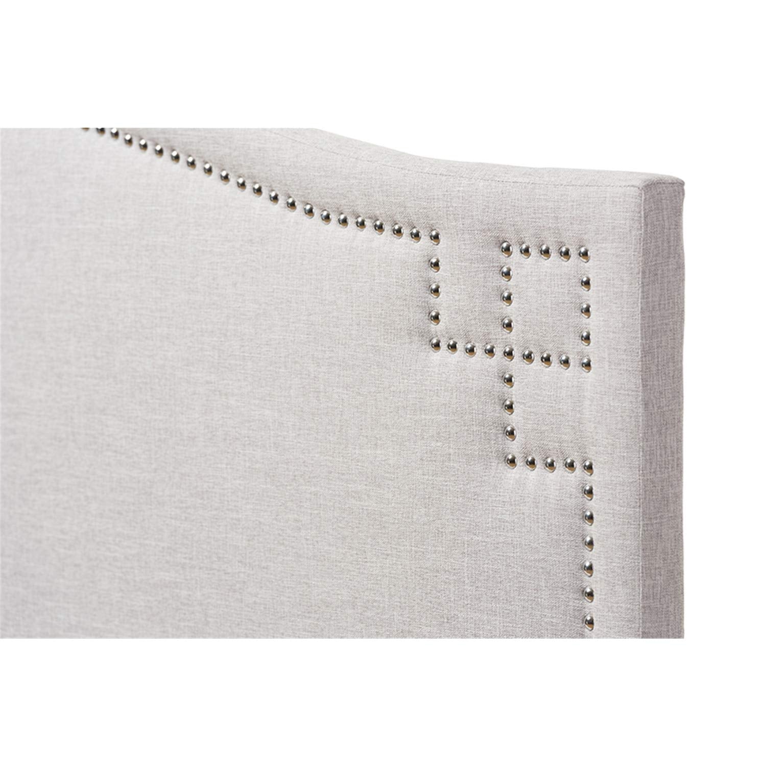 Baxton Studio Aubrey Modern and Contemporary Fabric Upholstered Headboard Grey/King