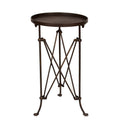 Creative Co-Op Round Bronze Metal Accent Table