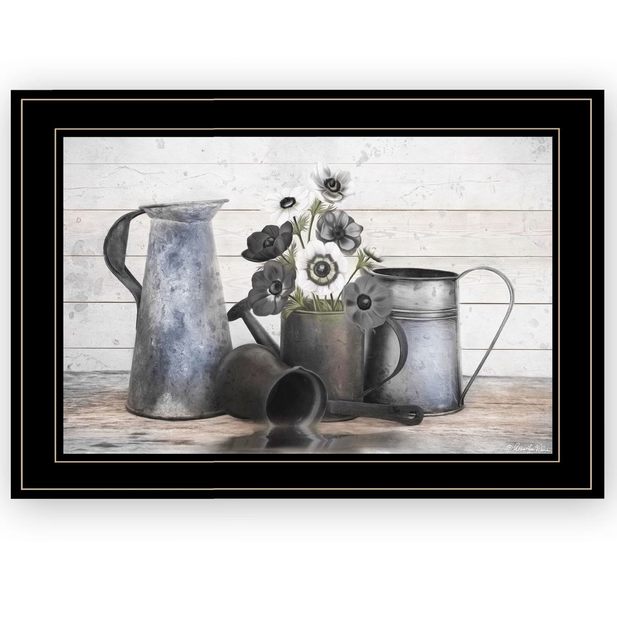 Floral Farmhouse I 2 Black Framed Print Wall Art