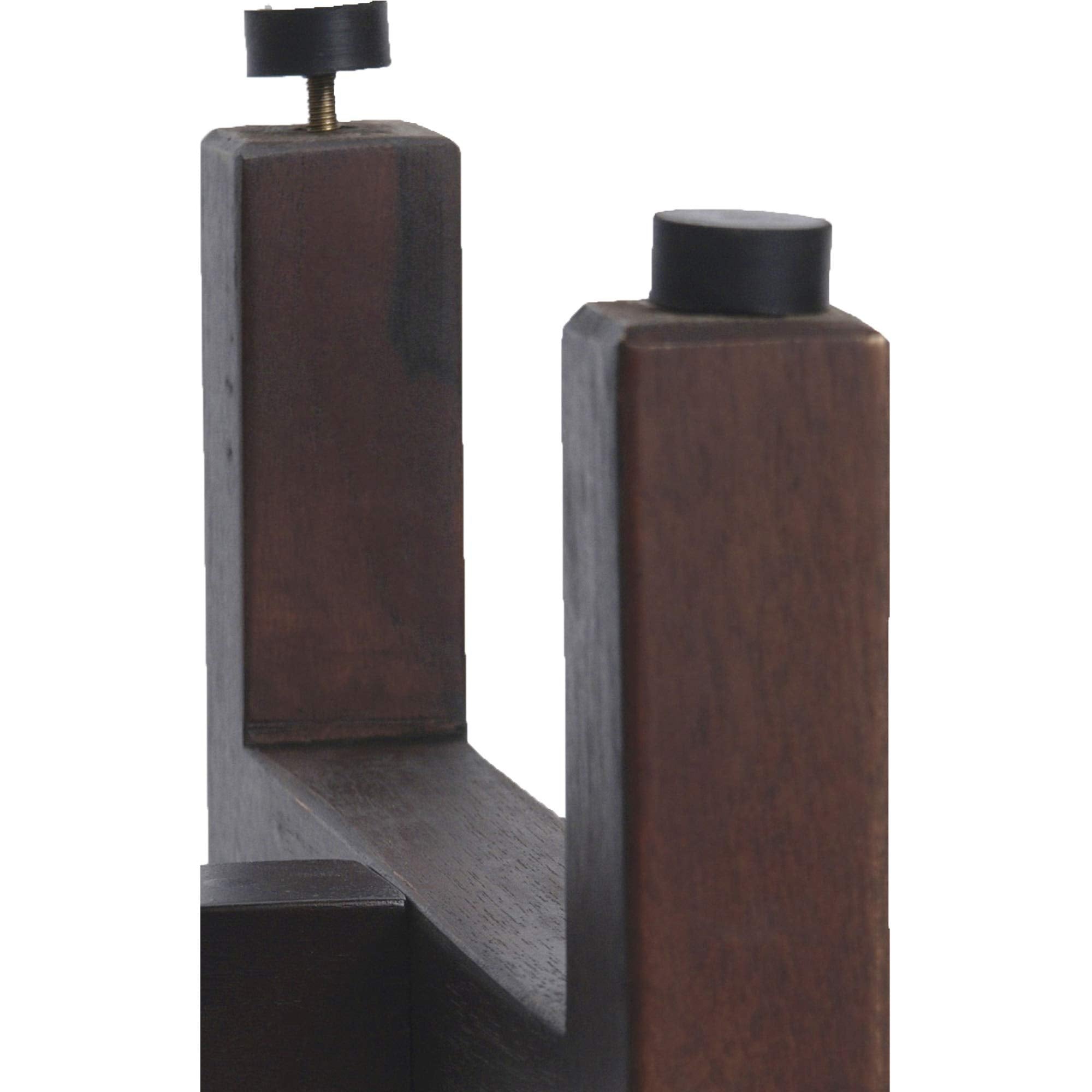 HomeRoots Lattice Teak Shower Bench with Shelf in Brown Finish