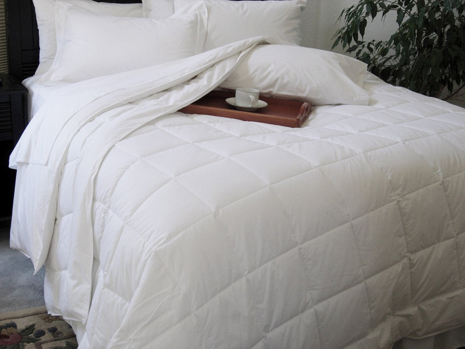 Natural Comfort Classic White Down Alternative Comforter Or Blanket Year Round Filled, Full