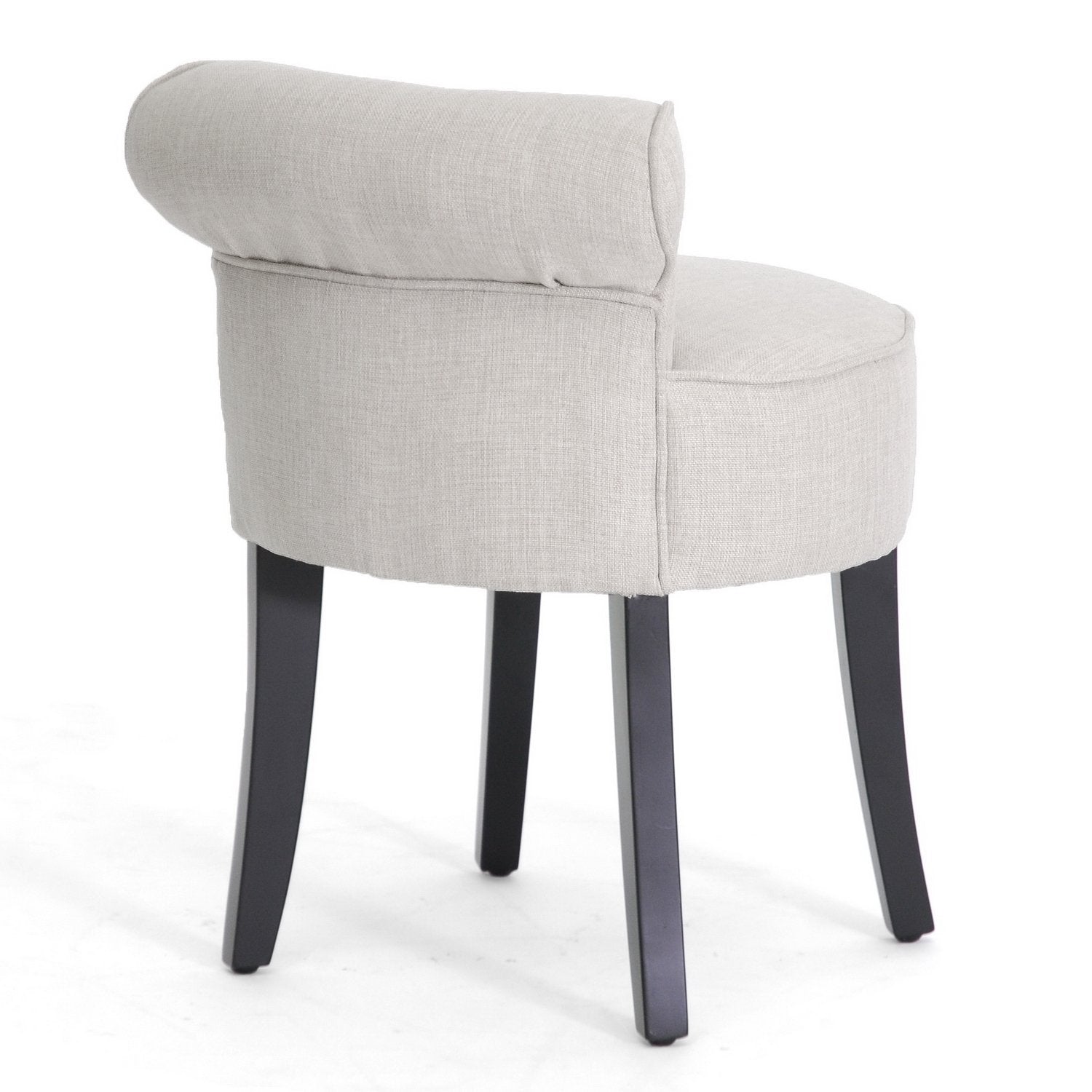 Baxton Studio Millani Linen Modern Lounge Stool, Beige