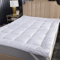 Extra Thick Twin Xl Mattress Topper Dorm Bedding. Breathable Cooling Mattress Pad Cover.100% Cotton Pillow Top Quilted Mattress