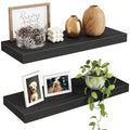 Fixwal Floating Shelves for Wall, 15.7  Wood Wall Mounted Shelves for Living Room, Bedroom, Bathroom and Kitchen, for Storage, B