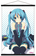 Trends International Hatsune Miku - Keys Wall Poster, 22.375 x 34, Print and Black Hanger Bundle