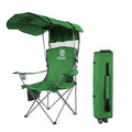 Elevon Camping Chair, Oversized Folding Chair with Canopy, Portable Outdoor Chair with Arms, Cup Holder and Carry Bag for Campin