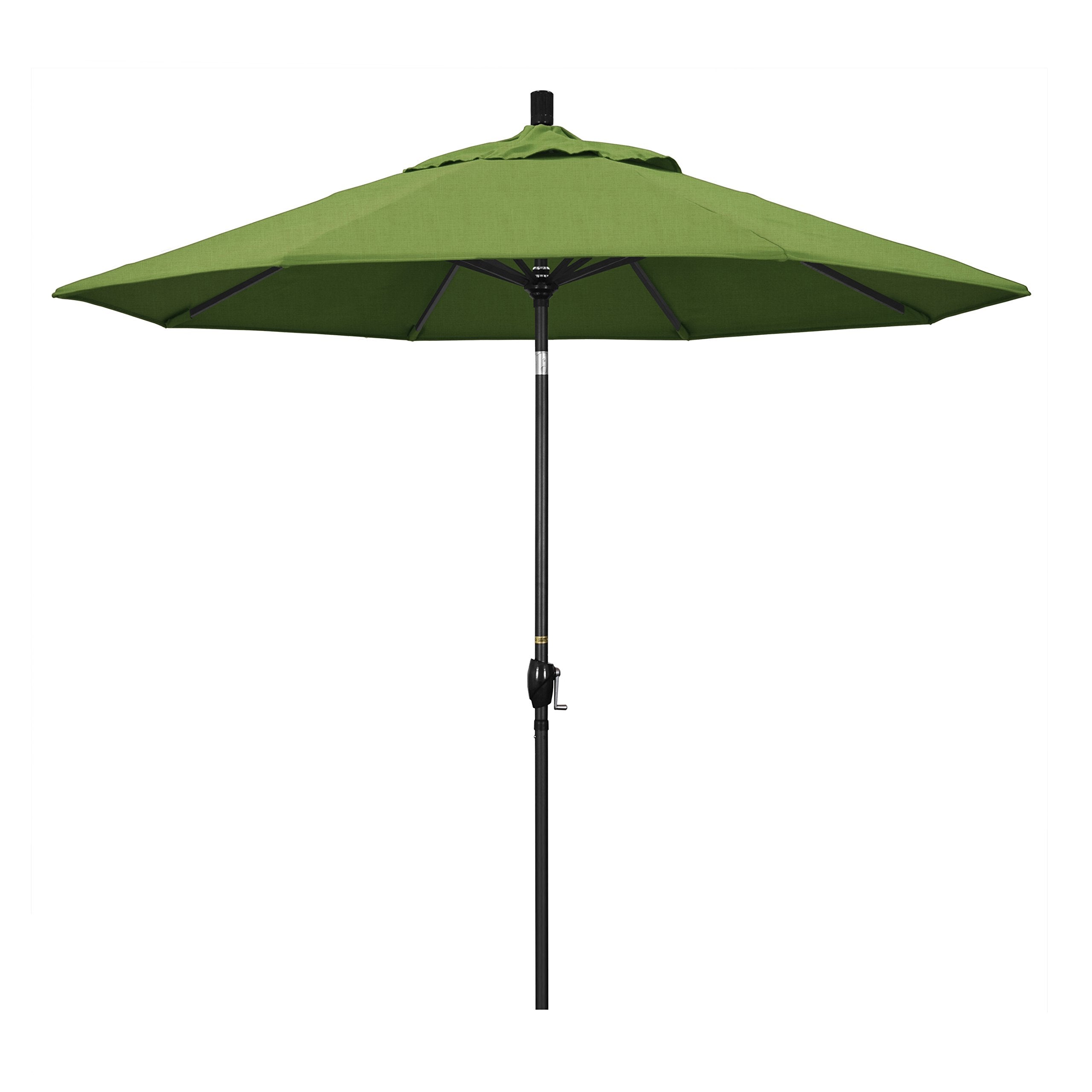 California Umbrella Gspt908302-48022 9' Round Aluminum Market, Crank Lift, Push Button Tilt, Black Pole, Sunbrella Spectrum Cila