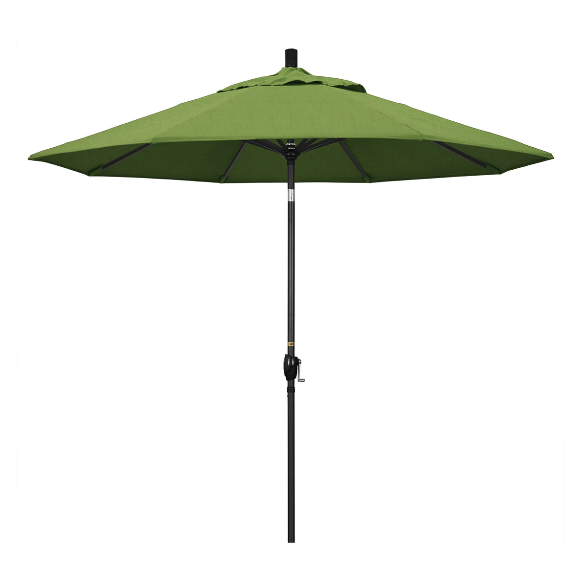California Umbrella Gspt908302-48022 9' Round Aluminum Market, Crank Lift, Push Button Tilt, Black Pole, Sunbrella Spectrum Cila