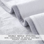 Soft Queen Size Blanket All Season Warm Fuzzy Microplush Lightweight Thermal Fleece Blankets For Couch Bed Sofa,90X90 Inches,Gra