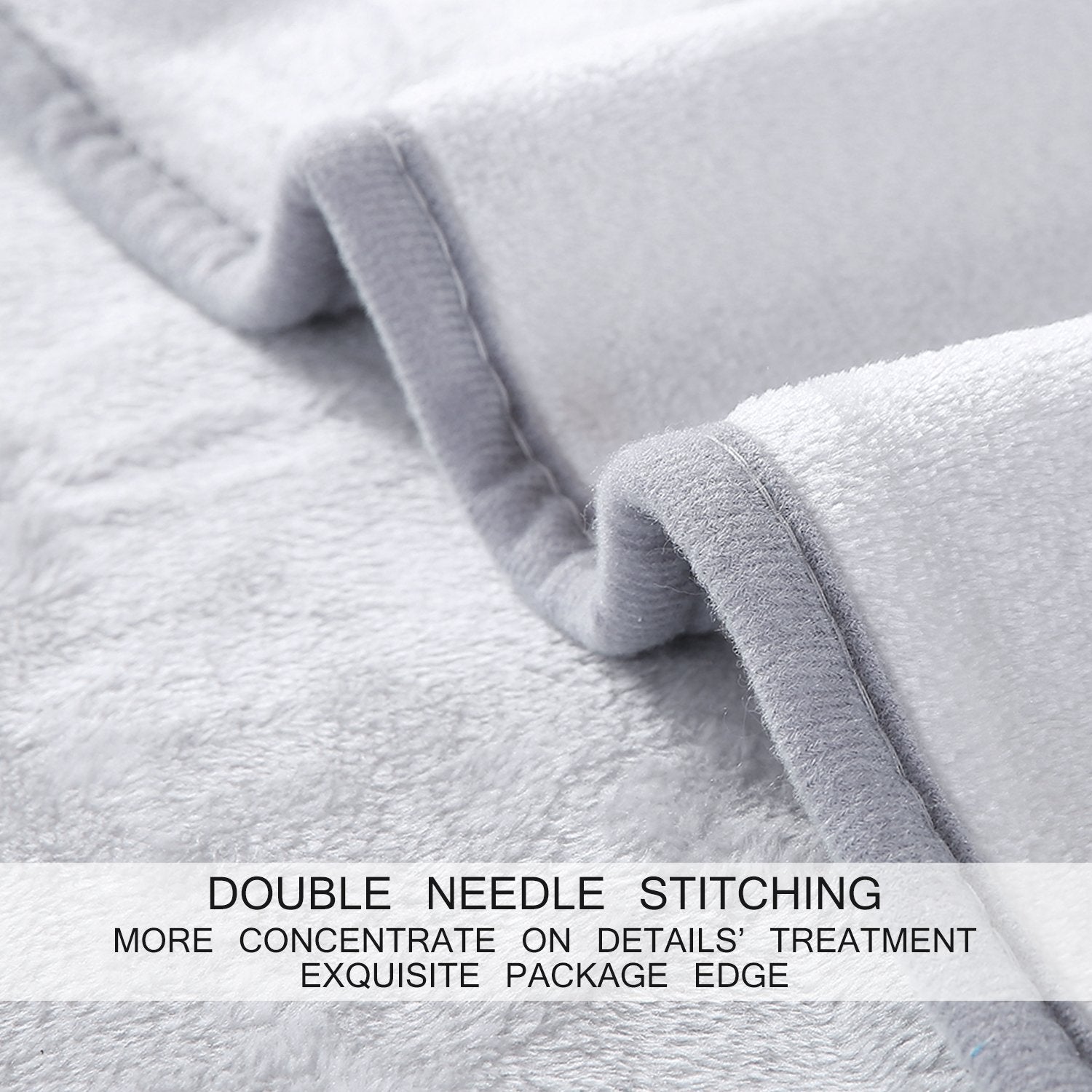 Soft Queen Size Blanket All Season Warm Fuzzy Microplush Lightweight Thermal Fleece Blankets For Couch Bed Sofa,90X90 Inches,Gra