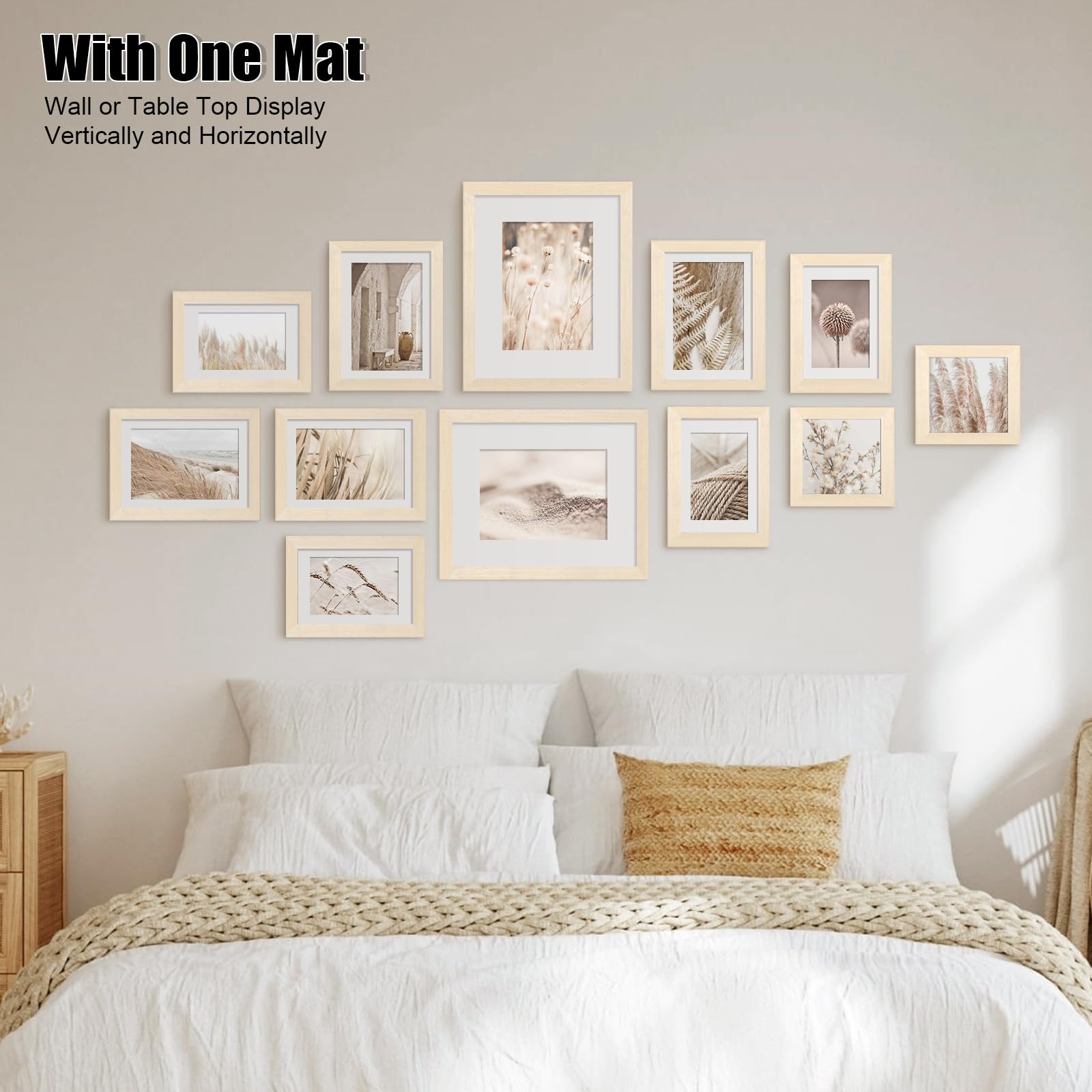Egofine Picture Frame Set 12 Pack, Picture Frames Collage Wall Decor With Two 8X10, Four 5X7, Four 4X6, Two 4X4 For Wall And Tab