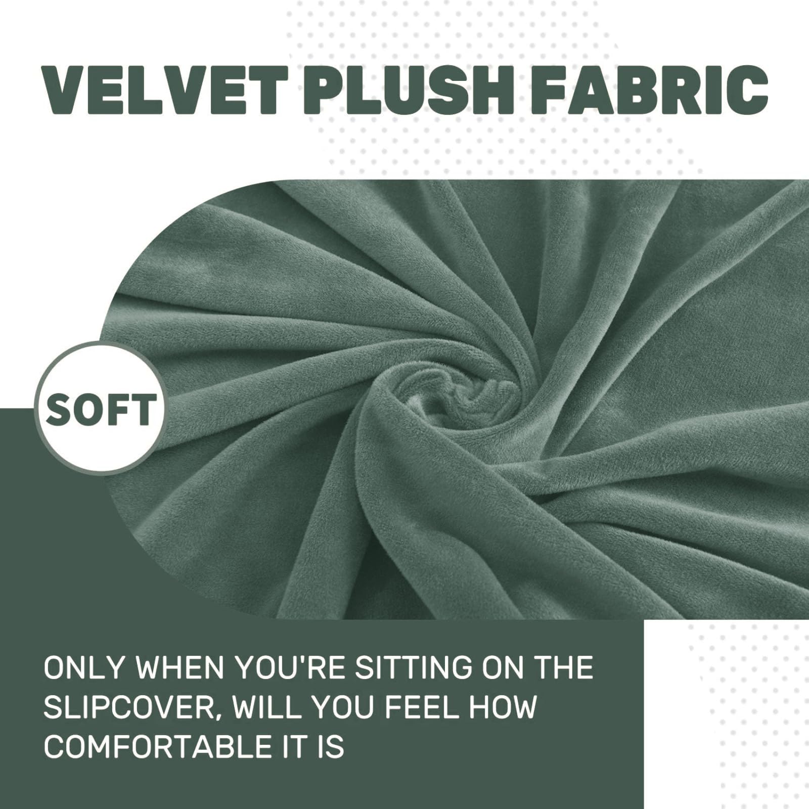 Maxijin Velvet Stretch Seat Cushion Covers Couch Cushion Cover For Individual Cushions Sofa Seat Cushion Slipcovers With Elastic