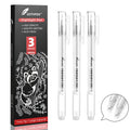 White Pens, 3Pack, White Gel Pens For Artists,1Mm Extra Fine Point, White Gel Pen, White Ink Pen, White Pens For Black Paper, Wh