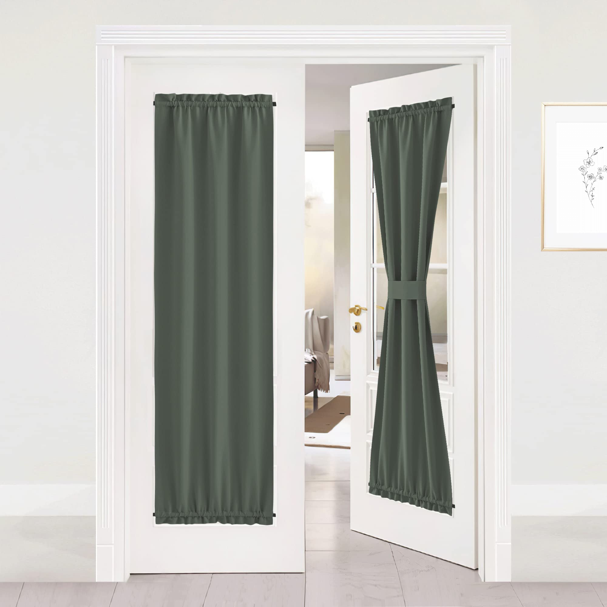 NICETOWN Door Curtains - Thermal Insulated Blackout & Door Curtain Panel with Tieback, Window Curtains for Living Room/Classroom