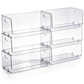 Ferrochef 6 Pcs Stackable Storage Bins Open Front Clear Pantry Organizer