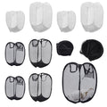 GOMAKERER 8 Pcs 2 Sizes Popup Mesh Laundry Baskets, Large Foldable Clothes Hamper with Handles Collapsible Mesh Laundry Hamper S