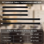 Namubarwa Hidden Strap Tablecloth Clips - Perfect For Picnic Tables And Thick Tables Indoor And Outdoor, Keep Your Tablecloth Se