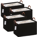 Hinwo 31L Large Storage Bins, 4-Pack Closet Organizers and Storage, Foldable Clothes Storage Baskets with Handles, Containers fo