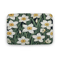 White Daffodil Flower Bathroom Mats Rugs Spring Daffodil Flower Door Mat Coral Velvet Non Slip Shower Mat Bedroom Rug Kitchen To