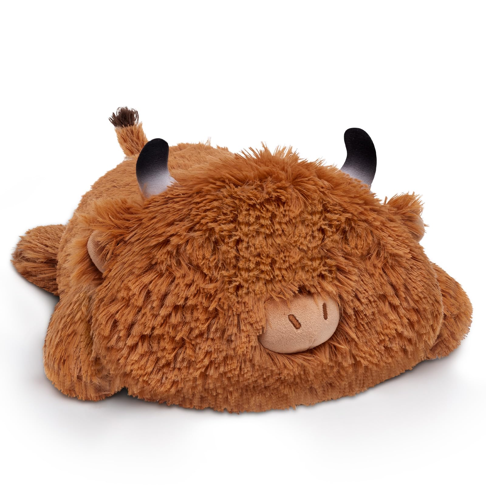 Mewaii Cute Cow Plush Pillow, Kawaii Plushies Highland Cow Stuffed Toys, Squishy Plushies, Cuddle Plush Pillow for Boys & Girls