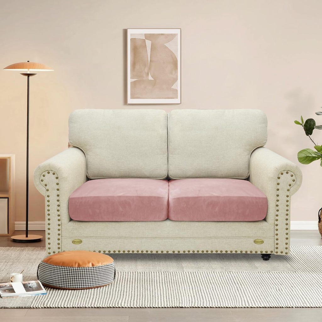 Maxijin Velvet Stretch Cushion Covers Couch Cushion Slipcovers Loveseat Sofa Cushion Covers For Individual Cushions With Elastic
