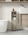 Hzuaneri Bathroom Storage Cabinet, Corner Floor Cabinet with Doors and Adjustable Shelf, Narrow Toilet Paper Cabinet, Bathroom O