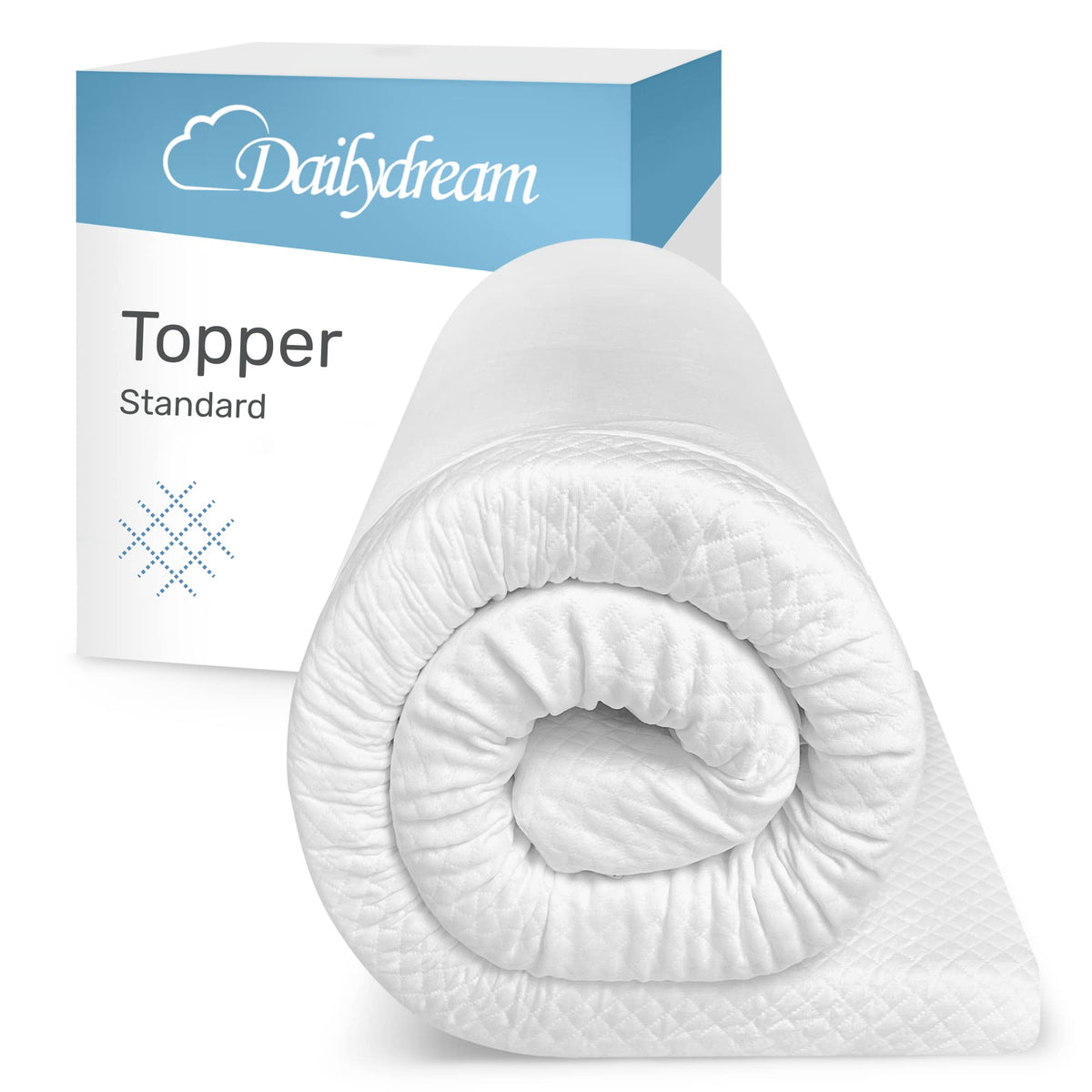 Dailydream Viscoelastic Mattress Topper With Memory Foam, Edition Standard (Twin, Model Xl - Over 264 Lbs)