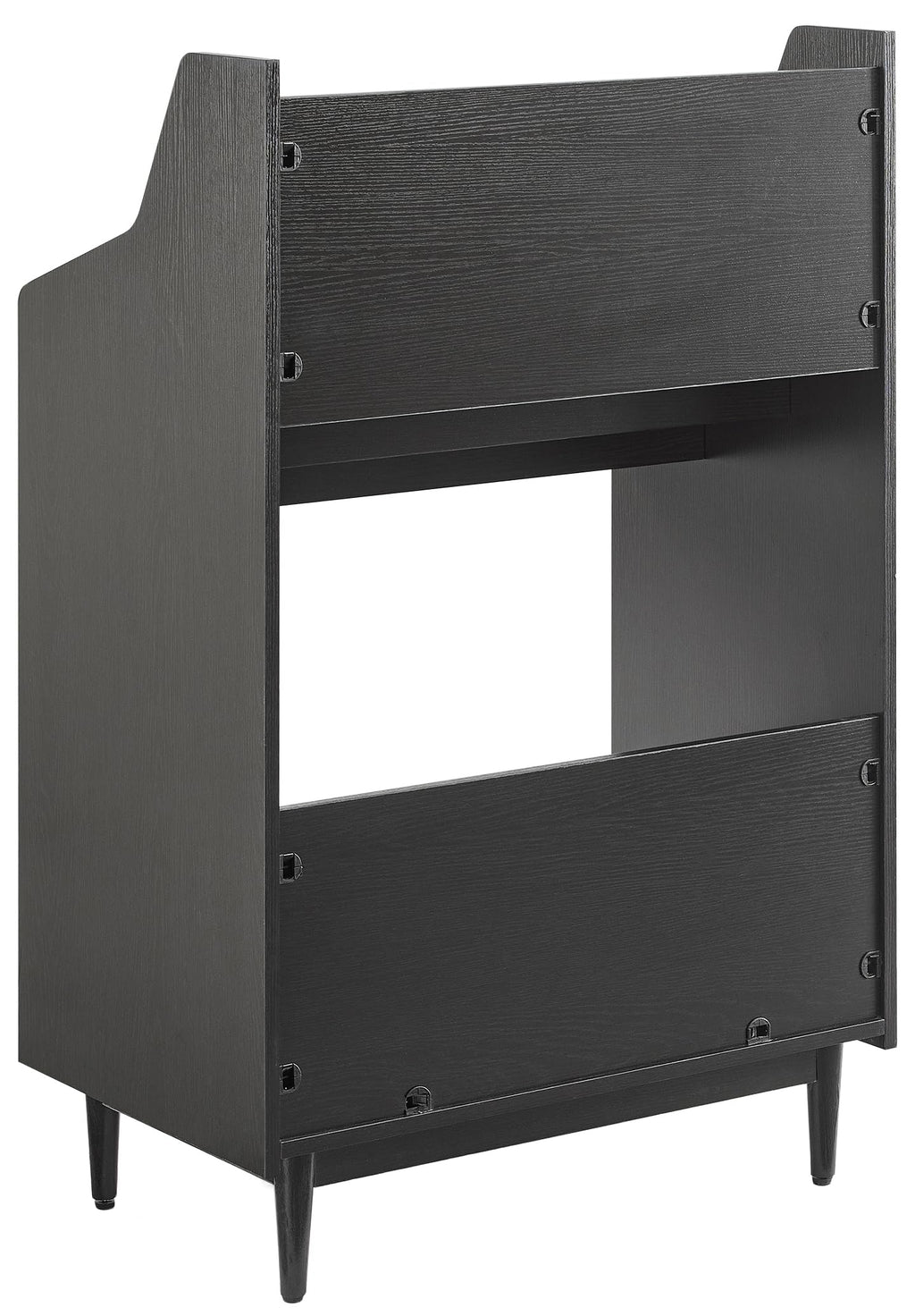 Crosley Furniture Liam Vinyl Record Storage Stand, Tiered Storage Shelves for Records, Black