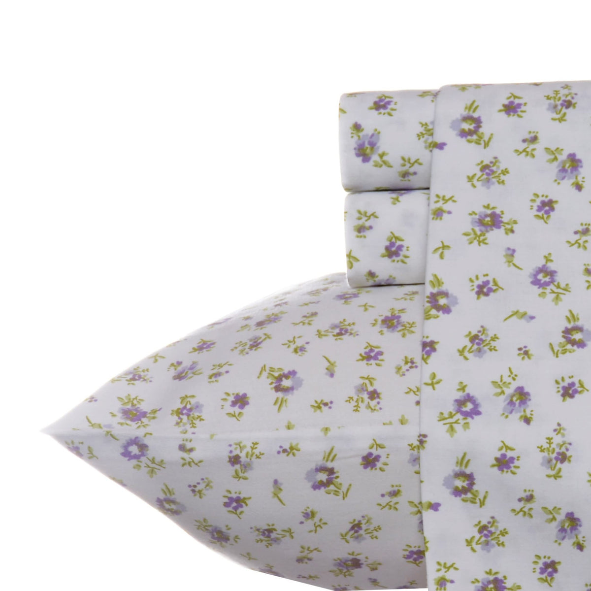 Laura Ashley - King Sheets, Soft Sateen Cotton Bedding Set - Sleek, Smooth, & Breathable Home Decor (Petite Fleur Heather, King)