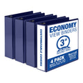 Samsill 3 Inch 3 Ring Binders, Made In Usa, Economy Round Ring, Clear View Cover, 550 Sheet Capacity - For School, Home, Office