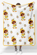 Strawberry Shortcake Orange Blossom Plush Travel Throw Blanket - Measures 40 X 50 Inches - Super Soft Lightweight Kids Bedding