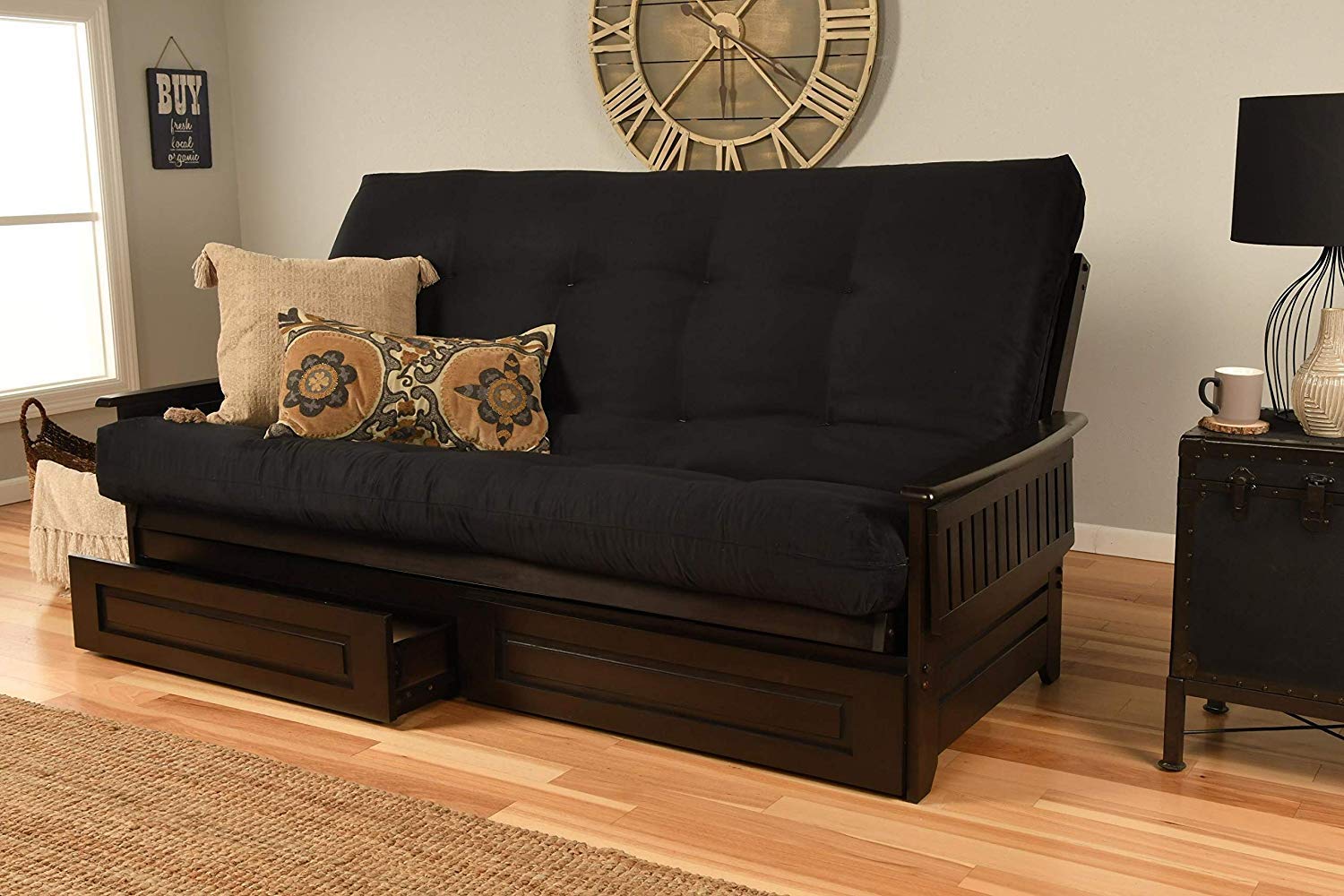 Kodiak Furniture Phoenix Full Size Futon Storage Drawers Frame