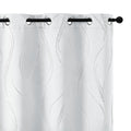 Yakamok Room Darkening Curtains 84 Inches Long 2 Panels For Living Room Thermal Insulated Blackout Drapes With Dots Silver For B