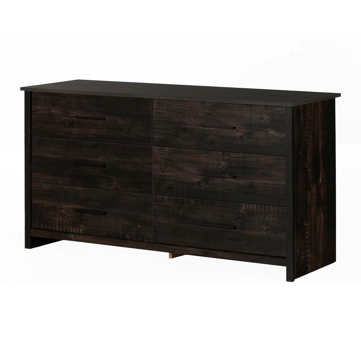 South Shore Fernley 6-Drawer Double Dresser, Rubbed Black