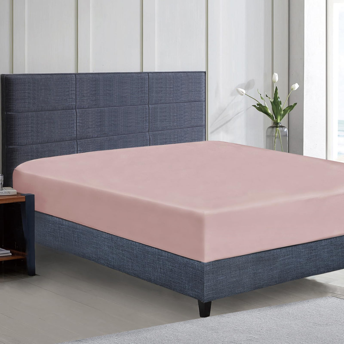 Mejoroom King Fitted Sheet Only - Bottom Sheets With All-Around Elastic - Super Soft And 16Inch Deep Pocket Bed Sheets - Easy Ca